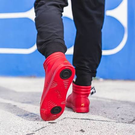 Fuego Red High-top Sneaker | Size 14 Men / 15 Women - Red - Size 4.5