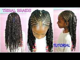 Kids Natural Hair Styles Tribal Braids Beads Tutorial Video Natural Hair Styles Natural Hairstyles For Kids Hair Styles