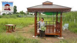 ศาลาไม ศาลาน งเล น ศาลาในสวน ศาลาพ กผ อน ศาลาหน าบ าน ศาลาไม ถอดประกอบ ซ มไม ผลงานการส งมอบศาลาทรงบาหล ของ ค ณพรท วา ดอนเม อง ศาลา