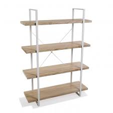 Etagere bois et metal : Etagere 3 Etages Bois Clair Et Structure En Metal Store 3 Suisses