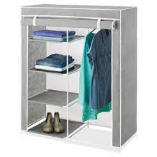 This closet is freestanding, but we do recommend attaching to the wall just to prevent forward tipping. Whitmor Freestanding Closet With Gray Cover Target