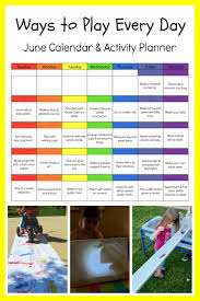 Ways To Play Every Day June Activity Calendar For Preschoolers The Preschool Toolbox Blog June Activities Summer Preschool Activities Summer Preschool