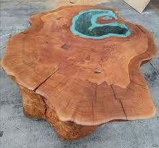 People can buy it as well as cut it themselves. Man Builds Lake Coffee Table From A 400 Year Old Tree Trunk