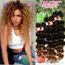 Freetress Hair Deep Wave Ripple Hair Braids Christmas Jerry Curly Deep Ombre Brown Synth Crochet Hair Styles Crochet Hair Extensions Deep Wave Weave Hairstyles