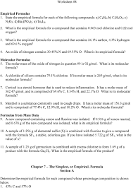 When scientists discover a new compound they need to experiment to determine the chemical formula. Worksheet 8 3 What Is The Empirical Formula For A Compound That Contains 26 1 Carbon 4 3 Hydrogen And 69 6 Oxygen Pdf Free Download