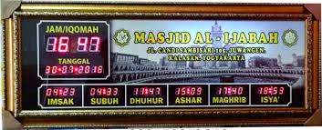 Sahabat pecinta masjid jika anda sedang mencari jadwal sholat digital untuk wilayah garut , dan sekitarnya bisa hubungi kami toko. Jam Digital Waktu Sholat Standart Ukuran 100 X 40 Cm 081227679578
