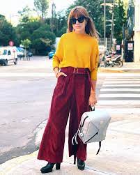 Colores De Otono El Amarillo Y El Bordo Combinan Maravillosamente Pero La Mochila En Gris Es El Toque Perfecto Para No C Colores De Otono Amarillo Otono