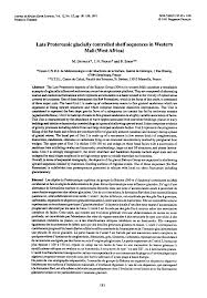 Late Proterozoic Glacially Controlled Shelf Sequences In