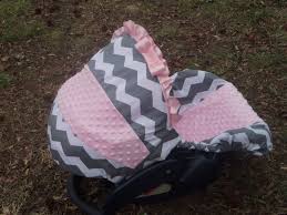 Pink Grey Chevron Stripe Light Pink Minky Baby Car Seat Cover Infant Seat Cover Slip Cover Graco Fit Or Evenflo B Baby Car Seats Infant Car Seat Cover Baby Car
