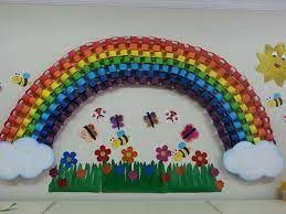 alinti 教室のデコレーション 折り紙 リース 簡単 クリスマス工作