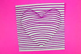 Learn how to draw 3d steps with the art of drawing optical illusions. 3d Optical Illusion Heart Drawing Craft Pink Stripey Socks