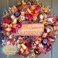 A diy fall wreath is a great way to add fun and color to your door this fall season! Gorgeous Autumn Blessings Deco Mesh Wreath In Rich Fall Etsy Thanksgiving Mesh Wreath Deco Mesh Wreaths Mesh Wreaths