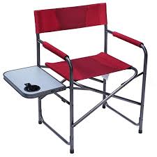 Portal Folding Director S Chair Portable Outdoor Camping Chair With Side Table Red Review Portable Camping Chair Camping Chairs Camping Chair