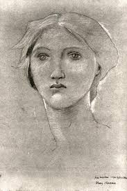 Head of a Girl, c.1893-96 by Edward Coley Burne-Jones