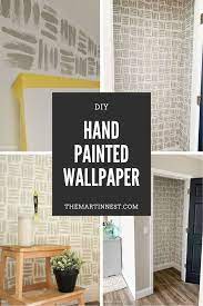Rental Friendly Temporary Wall Decoration Idea On A Budget Accent Wall Paint Hand Painted Wallpaper Accent Wall