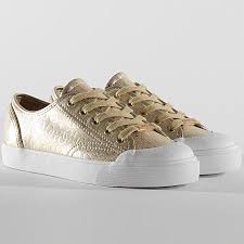 Livraison et retours gratuits disponibles. Guess Basket Femme Fl6gi3fal12 Dore Laboutiqueofficielle Com
