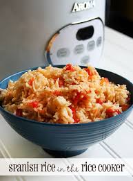 Basic Spanish Rice Recipe In The Rice Cooker Frugal Easy Mexican Rice Recipes Rice Cooker Recipes Aroma Rice Cooker