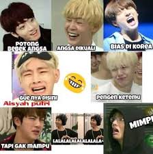 Meme Kpop Indonesia Bts Taehyung Meme Kpop Indonesia Bts Di 2020 Meme Meme Lucu Lucu