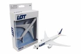 Lot Airlines Single Airplane, White with blue