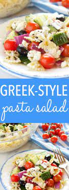 Quick And Easy Greek Pasta Salad Recipe Recipes Greek Recipes Greek Salad Pasta