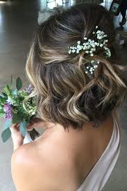 Bridal Hairstyle Inspiration For Short Hair Bride Love The Flowers Details Wedding Wedd Formal Hairstyles For Short Hair Short Wedding Hair Long Hair Updo