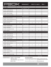 P90x Chest And Back Fill Online Printable Fillable