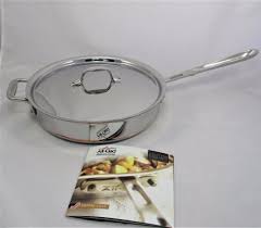 All Clad Copper Core 3 Quart 5 Ply Bonded Saute Pan Lid Comp 340 New Nice Saute Pan All Clad Pan