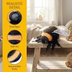 Amazon.com: Frankiezhou Home Bumblebee Plush Toy, Lifelike ...