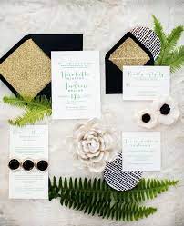 A Stunning Green And Black Outdoor Wedding By Melanie Duerkopp Photography Black Gold Wedding Winter Wedding Invitations Gold Wedding Invitations