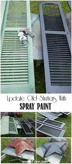 Spray Painted Shutters Creative Cain Cabin Updating House Painting Shutters House Shutters