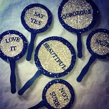 Wedding Dress Shopping Paddles So You Can Say Yes To The Etsy Wedding Dress Shopping Fun Wedding Dress Shopping Bridesmaid Flowers
