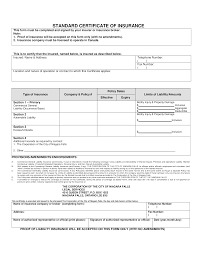 A certificate of insurance is a document that defines the coverage provided by the insurance carrier to an insured person or business. Kostenloses Standard Certificate Of Insurance