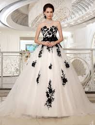 Wedding Dresses Strapless Black Bridal Gown Lace Applique Flowers Sash Beaded Court Train Ivory Tulle Bridal Dress Milanoo Black Wedding Dresses Casual Wedding Dress Sheer Bridal Gown