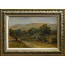 Ralph Stubbs (1823-1879), By the river, Eskdale near Whitby, oil