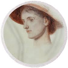 Study Of The Artist's Wife Edith Shower Curtain by William Holman Hunt