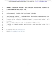 The essence of abuse from a strong parent. Pdf Media Representation Of Spiders May Exacerbate Arachnophobic Sentiments By Framing A Distorted Perception Of Risk