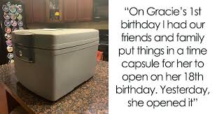 When wishing an 18 year old happy birthday it's best to keep it short, simple and sweet. 18 Year Old Opens A Time Capsule Made By Her Parents And Relatives On Her 1st Birthday To Find It Filled With Memorabilia Bored Panda