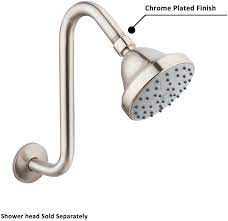Check spelling or type a new query. Buy Artiwell High Rise Shower Arm With Flange 10 Inchs Shaped Shower Head Extension Arm With Flange Extra Long Luxury Curved Neck Stainless Steel Brushed Nickel Online In Indonesia B08frhly4k