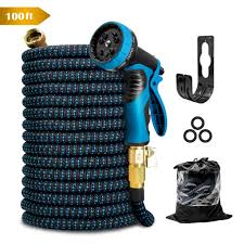 Non-Expanding Garden Hose 50ft Blue Green