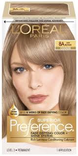 L Oreal Paris Superior Preference Fade Defying Color Shine System 8a Ash Blonde 1 Kit Beige Loreal Paris Makeup Loreal Preference Hair Color Loreal Paris