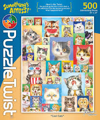 The puzzle on the box is more than a bit different from the puzzle in the box! Cool Cats Puzzle Sam Friends Waconia