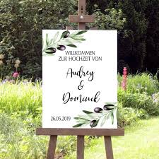 Mediterranes Willkommen Zur Hochzeit Schild Mit Namen Von Braut Und Brautigam Sowie Dem Datum Personalisiert Hochzeitsschilder Mediterrane Hochzeit Hochzeit