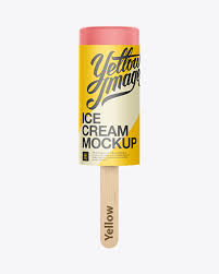 Download Popsicle W Wooden Stick Mockup In Packaging Mockups On Yellow Images Object Mockups