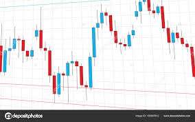 stock exchange market candlestick chart stock vector