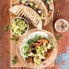 These grilled fish tacos are coated with a chile rub for a punch of flavor. Broiled Fish Tacos With Avocado Grapefruit Salsa Recipe Eat Your Books