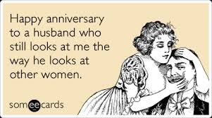 Anniversary card with a funny caption to a photograph of a couple sound asleep on seaside deckchairs, living it up! Anniversary Husband Wife Sex Ogle Funny Ecard Anniversary Ecard