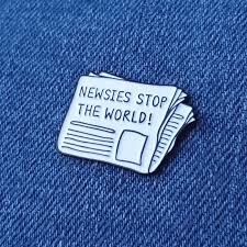 Set of 4 beautifully designed coloring pages featuring quotes from the musical: Newsies Stop The World Newsies Pin Musical Theatre Pins
