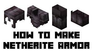To craft the netherite armor, tools, and weapons, you will need to upgrade from diamond. Minecraft How To Make Netherite Armor Helmet Chestplate Leggings Boots Youtube
