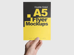 Double Sided A5 Flyer Mockups On Vectogravic Design Flyer Mockup Psd Flyer Mockup Flyer Mockup Free