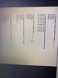 Solved 21 The Largest Two Digit Hexadecimal Number Is A Chegg Com